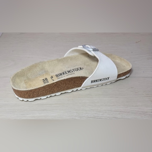 Birkenstock Madrid Birko-Flor White Sandals Size 38/ 7.5 - Picture 5 of 7